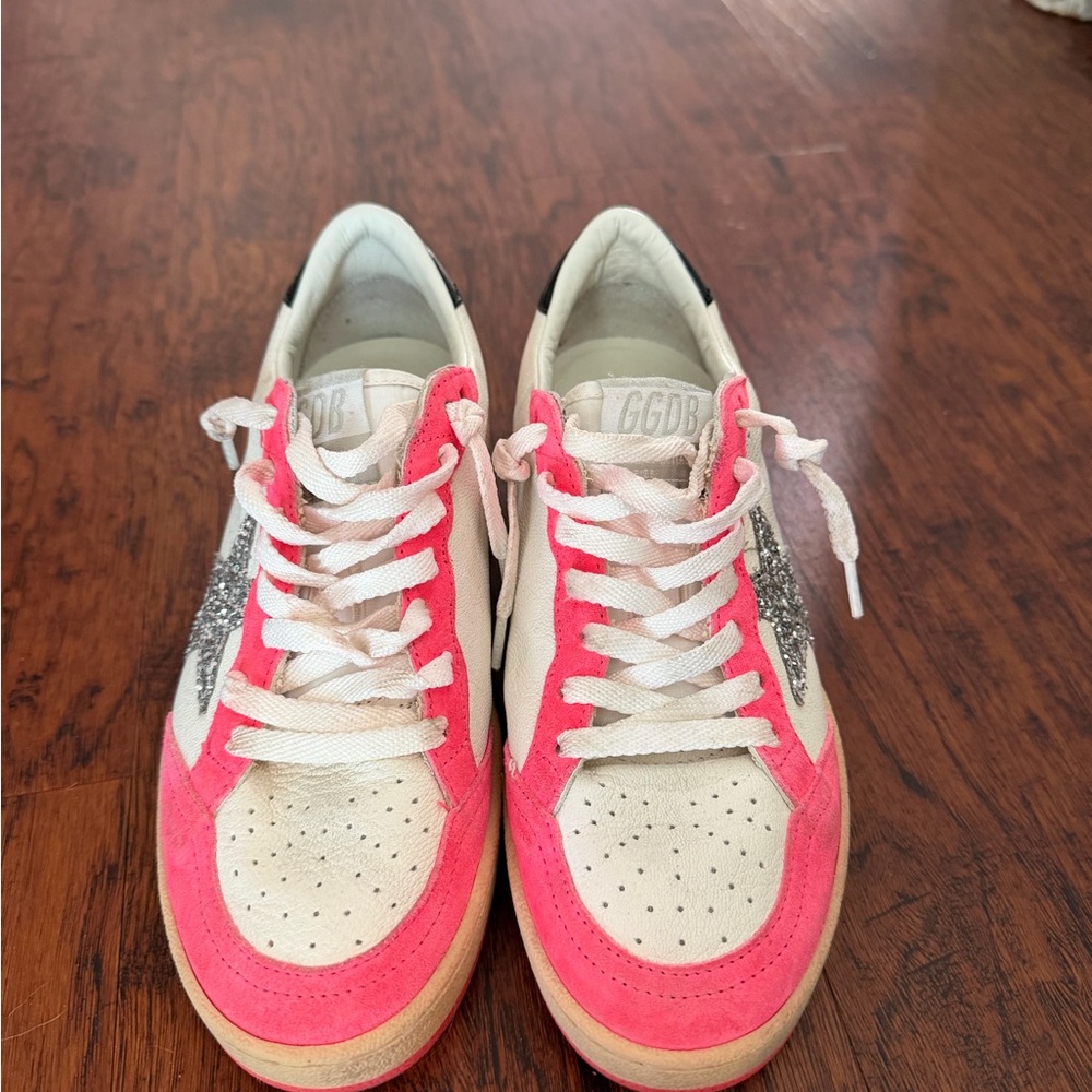 Golden Goose Pink and white Sneakers